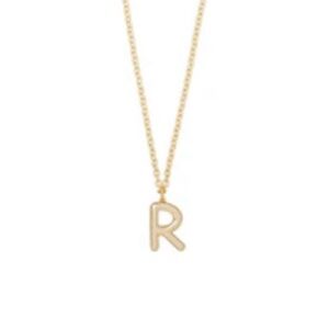 ROXANNE ASSOULIN The Very Big Puffy Initial Necklace “R”